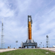 SLS at the Kennedy Space Center launch pad.